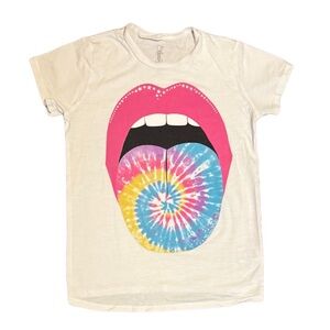 Lauren Moshi Girls Tongue tie Dye t-shirt size 6 in excellent condition rare